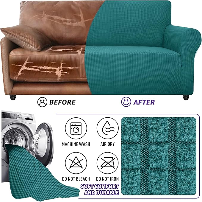 ZNSAYOTX Super Stretch Couch Cover Love Seat Sofa Covers