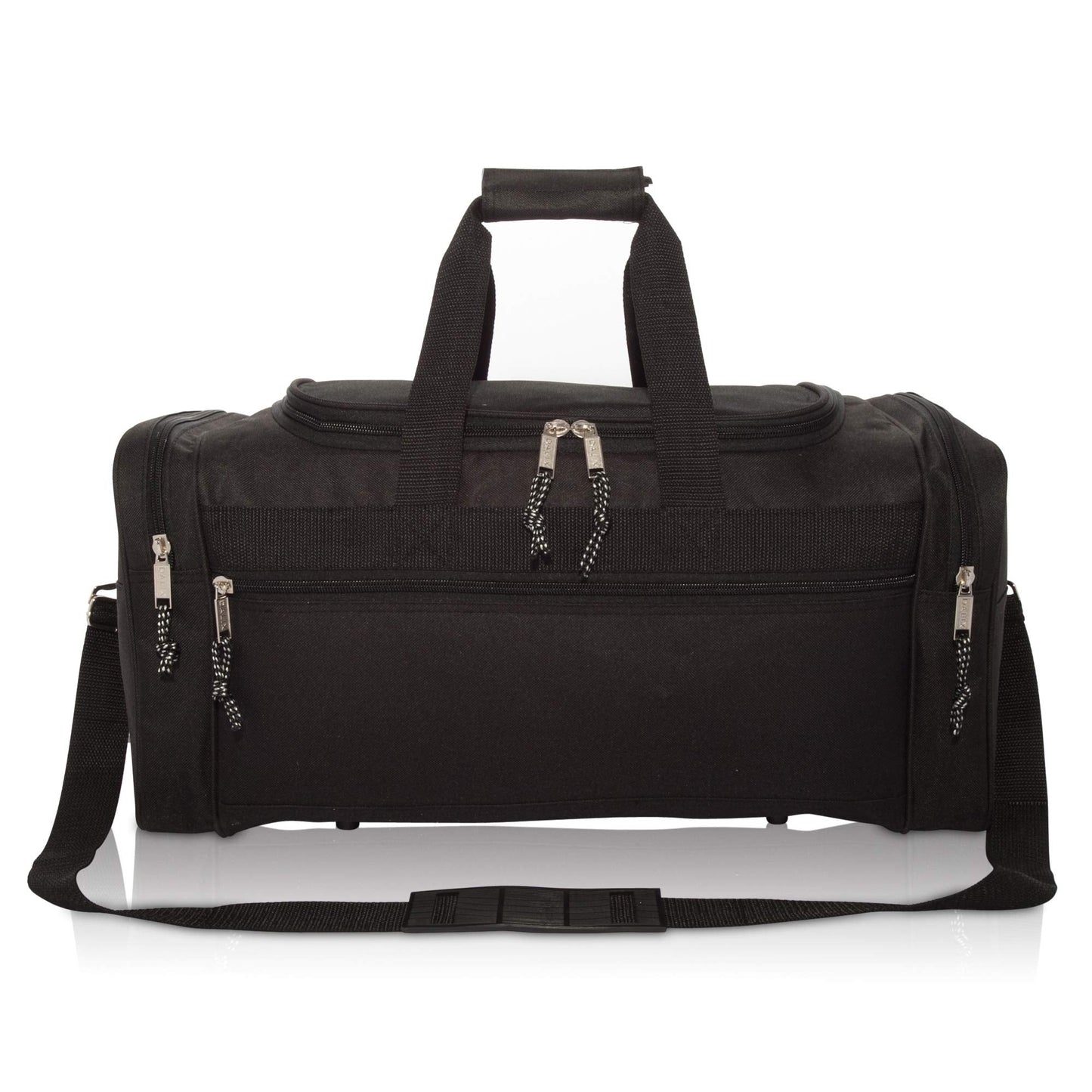 DALIX 21" Blank Sports Duffle Bag Gym Bag Travel Duffel Adjustable Strap in Black