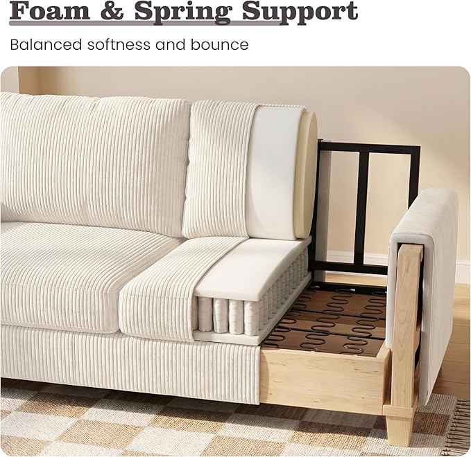 Apicizon 89'' 3-Seat Sofa Couch