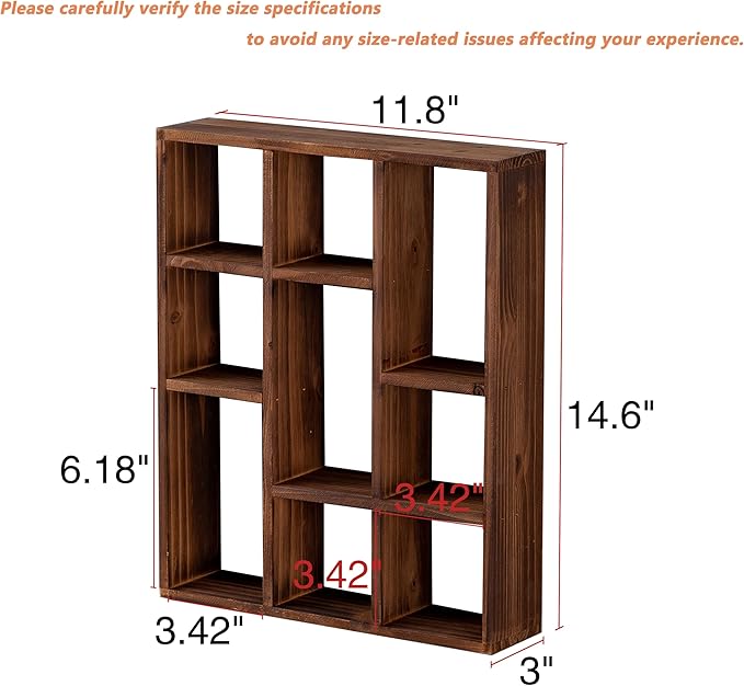 SOFE Small Brown Wood Shadow Box