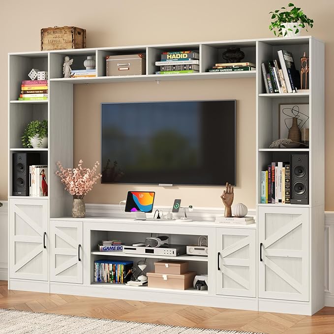 103" TV Stand for TVs up to 75", Wall Unit Multifunctional Entertainment Center