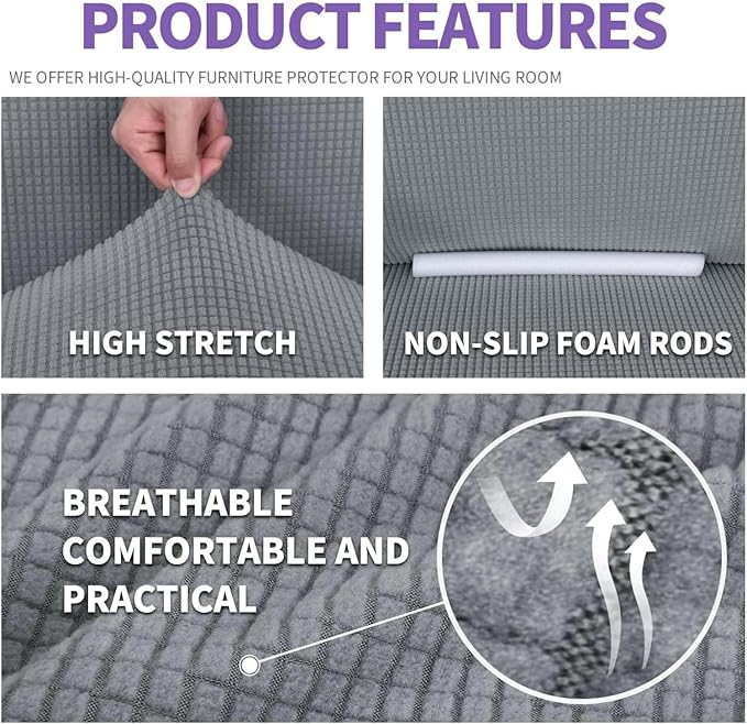 ZNSAYOTX Super Stretch Couch Cover Love Seat Sofa Covers
