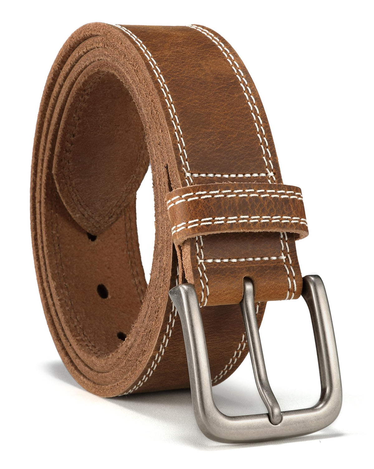 CHAOREN Leather Belt for Men, 38mm Mens Belts Casual, Handmade Full Grain Leather Belt for Jeans