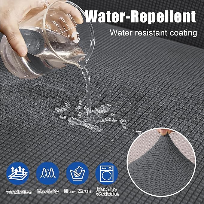 Water Repellent L Shaped Couch Covers 4 Pieces Sofa Seat Cushion Slipcovers
