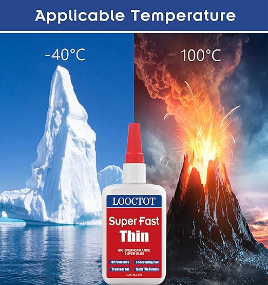 LOOCTOT 60g Thin Super Glue Dries Super Fast Premium CA Glue