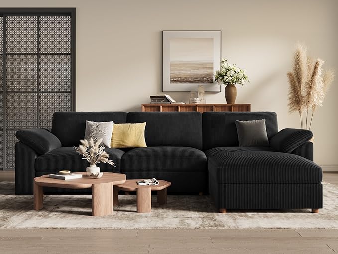 EASE MOOSE Oversized Modular Sectional Sofa, Modern Luxury Large L Shape