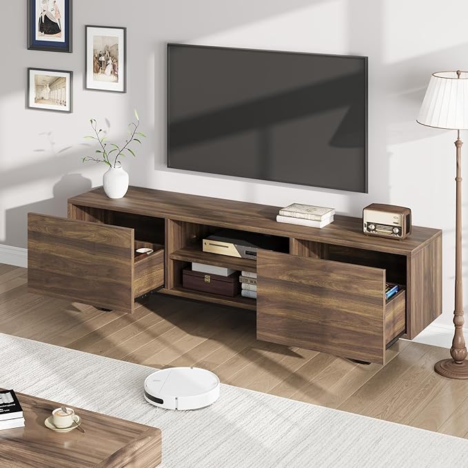 GarveeHome Industrial TV Stand for 80 in, Modern Entertainment Center