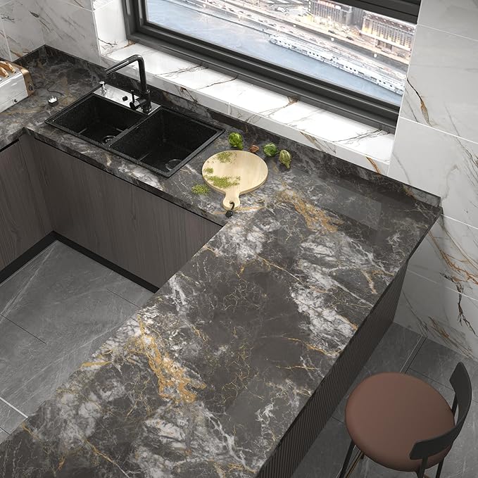 BAYYA Golssy Marble Contact Paper