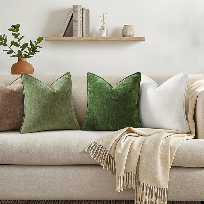 decorUhome Summer Couch Euro Sham Throw Pillow Covers 26x26 Set of 2,