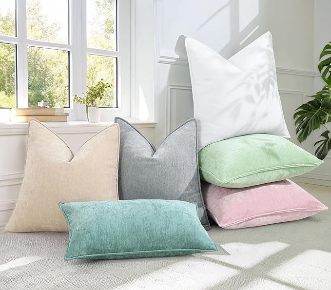 decorUhome Summer Couch Throw Pillow Covers 16x16 Set of 2, Decorative Soft