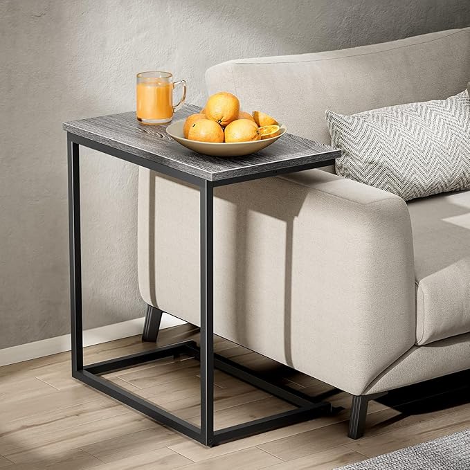 Pipishell C Shaped End Table 27 Inches High, Side Table