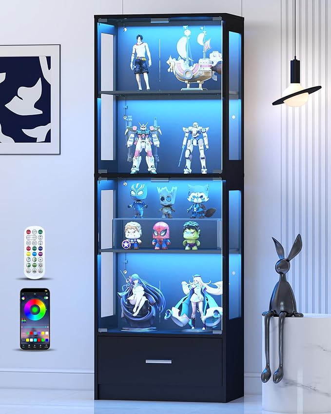 Lamtor Display Cabinet with Glass Doors