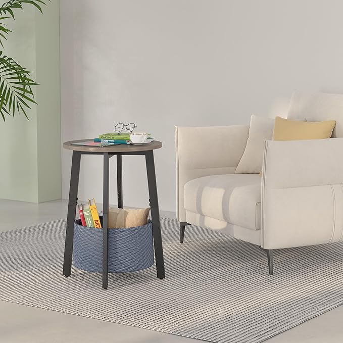 sthmec Small Round Side End Table Set of 2