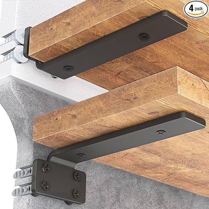 Goovilla Shelf Bracket, Heavy Duty Floating Shelf Brackets 12 inch Long