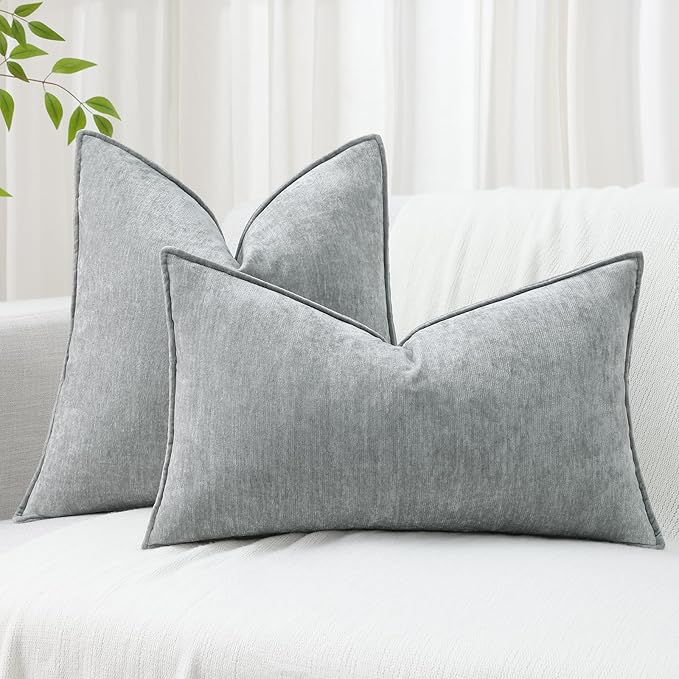 decorUhome Summer Couch Throw Pillow Covers 12x20 Set of 2, Decorative Soft