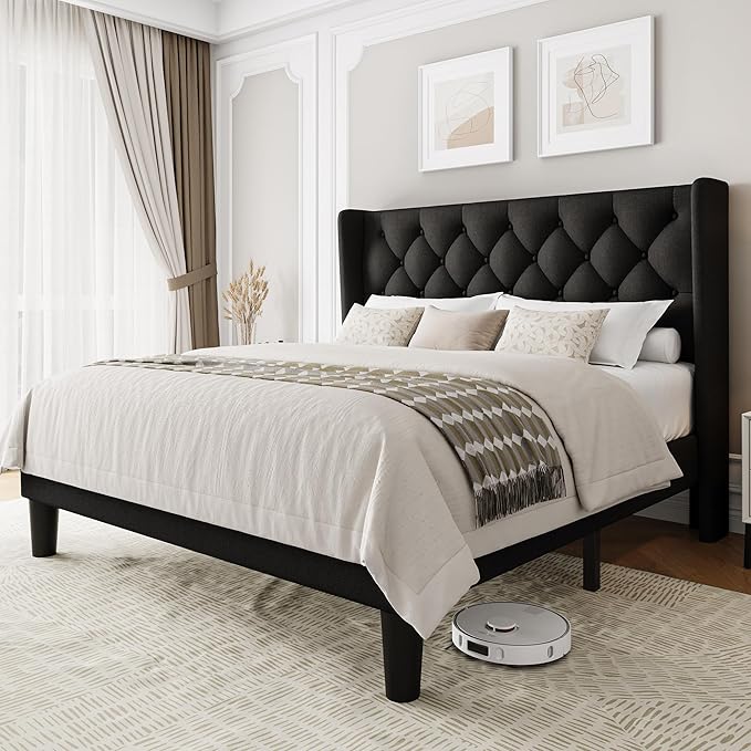 Einhomn Black Platform Bed Frame Full Size