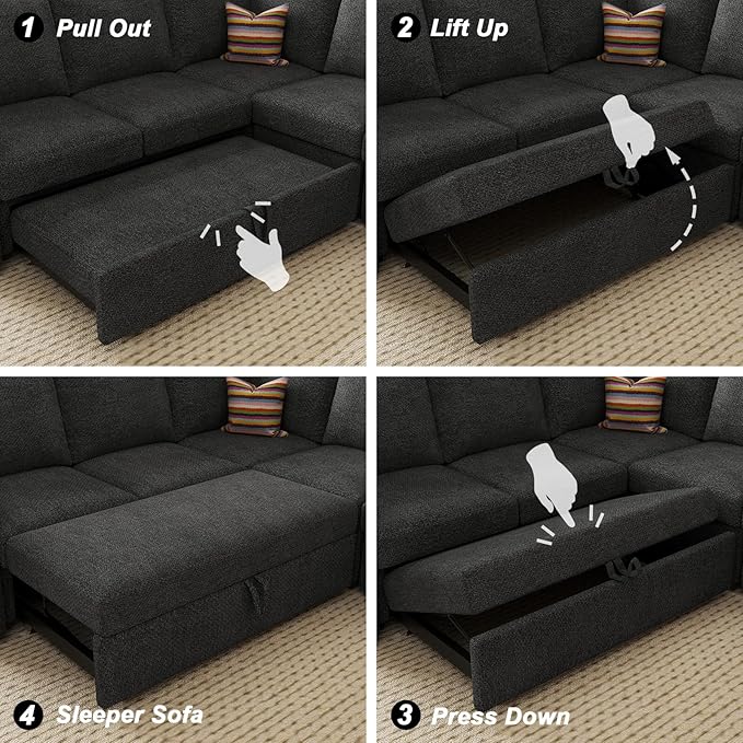 Belffin Modular Sectional Sleeper Sofa