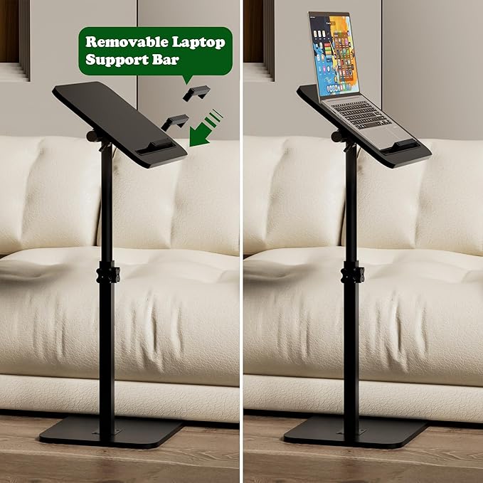 Black Side Tray Table for Couch