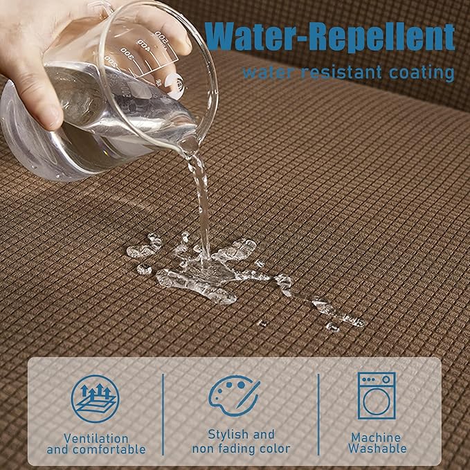 Water Repellent Single Seat Cushion Cover, Replacement Chair/Sofa Cushion