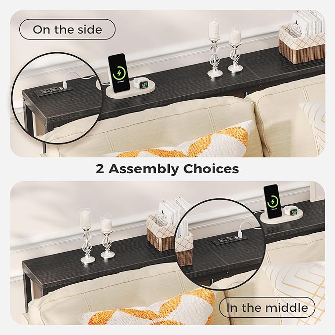 SUPERJARE 70 Inch Console Table