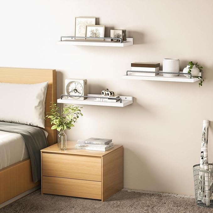 RYOFOBETTO Floating Shelves for Wall Decor, Living Room, Picture Frames