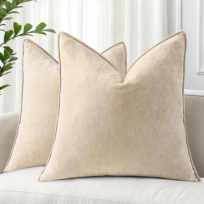decorUhome Summer Couch Euro Sham Throw Pillow Covers 26x26 Set of 2,