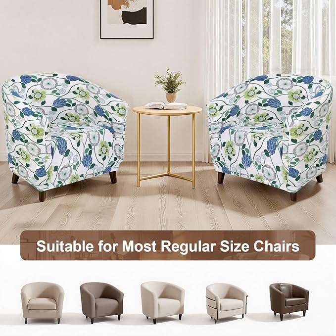 SearchI Club Chair Slipcover Stretch Barrel Chair Covers Printed Tub Chair