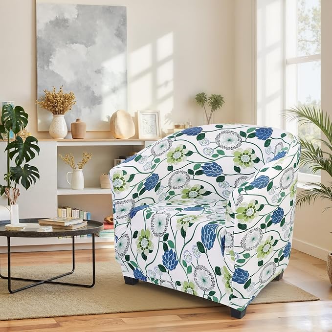 SearchI Club Chair Slipcover Stretch Barrel Chair Covers Printed Tub Chair