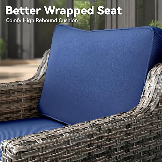Patio Wicker Chairs Swivel Rocker-Outdoor Swivel Rocker Chair Set of 4