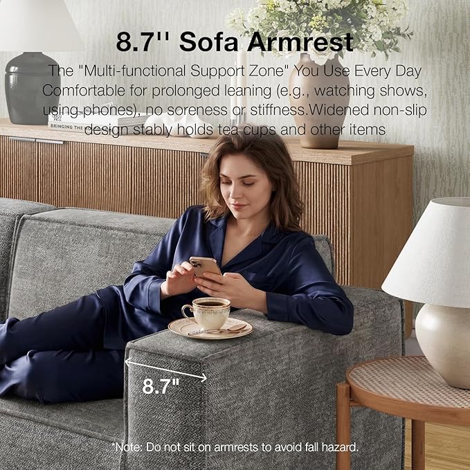 Novilla 109" Modular Sectional Sofa, No Assembly Cloud Sectional Couch