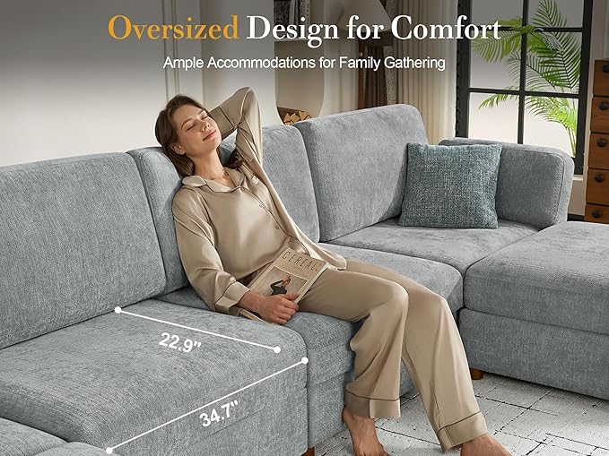 109'' Oversized Modular Sectional Sofa