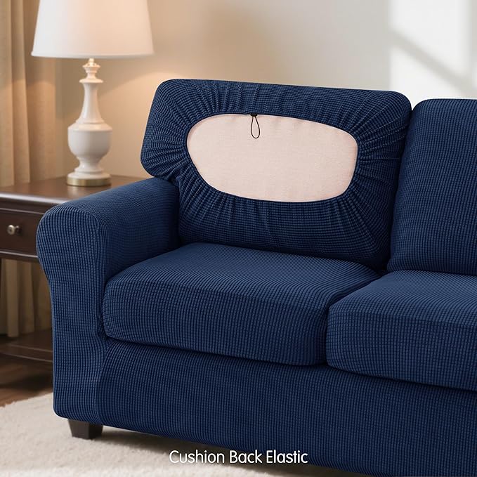 SUBRTEX 3 Pieces Stretch Sofa Slipcover Sets Couch Cover Sets Backrest Cushion