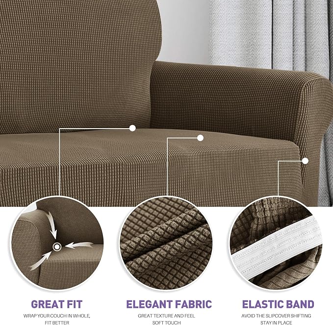 ZNSAYOTX Super Stretch Couch Cover Love Seat Sofa Covers