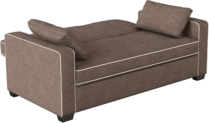 Serta Ainsley 72.6" Convertible Sleeper Sofa, Queen Size, Dreamcoil Comfort