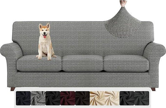 ZNSAYOTX 4 Piece Sofa Covers for Living Room Anti Slip Stretch Couch Covers for