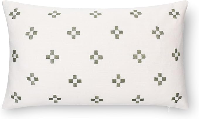 Crumbs Home Modern Farmhouse California Casual Indoor Outdoor Lumbar Pillow
