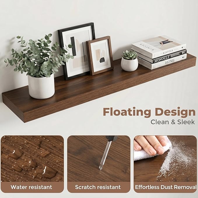 FLYJOE Floating Shelves for Wall, 40 Inch Floating Shelves Set of 2, Kitchen