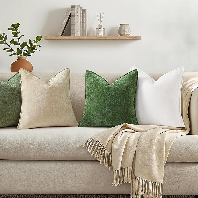 decorUhome Summer Couch Euro Sham Throw Pillow Covers 24x24 Set of 2,