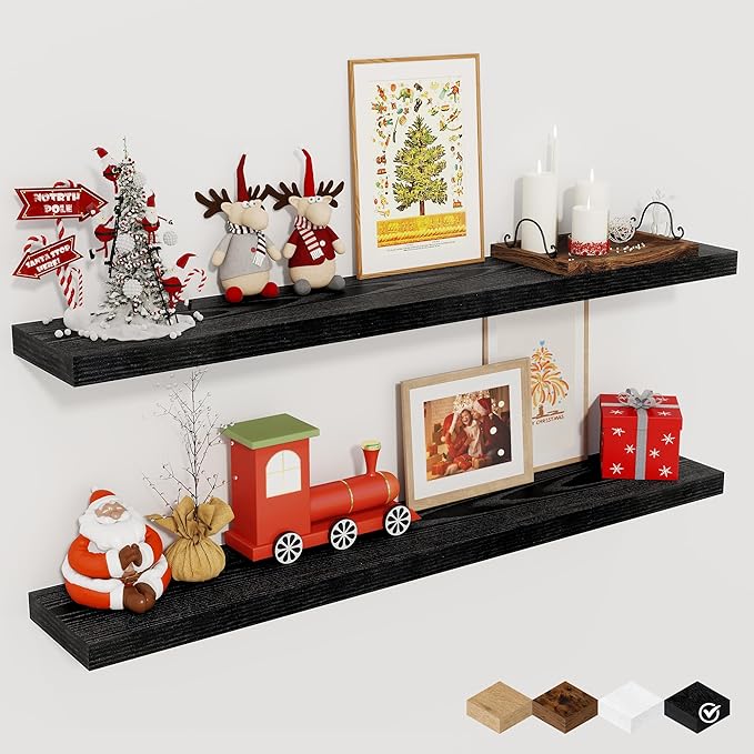 Fun Memories Floating Shelves for Wall, 40 Inch Floating Shelves for Home Decor