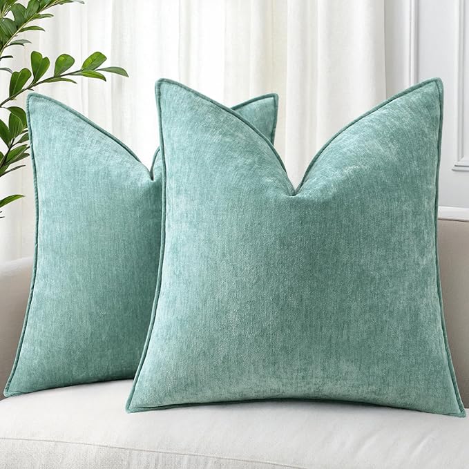 decorUhome Summer Couch Throw Pillow Covers 16x16 Set of 2, Decorative Soft
