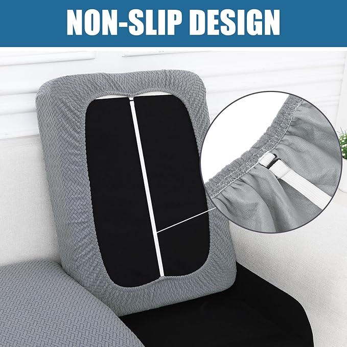 Smiry Waterproof Couch Cushion Covers, Stretch Jacquard Thick Sofa Cushion