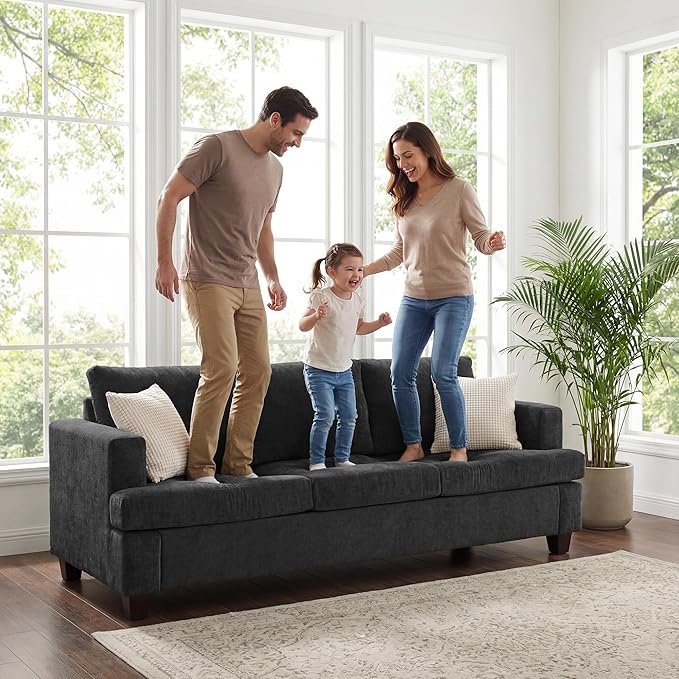 Apicizon 89" 3 Seat Couch for Living Room, Comfy Couch Clound Sofa 3 Seater Sofa