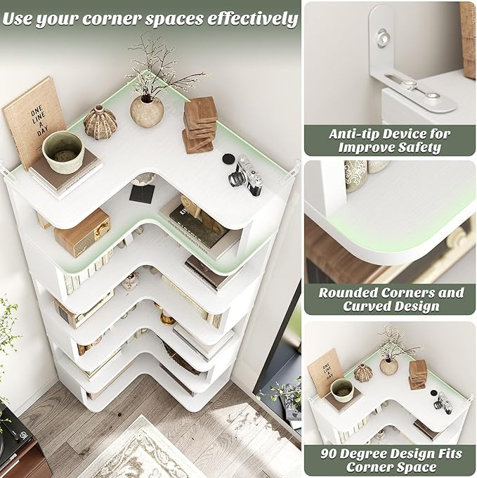 Armocity Corner Book Shelf
