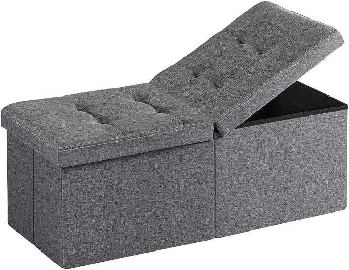 35-INCH Storage Ottoman Bench, Footrest