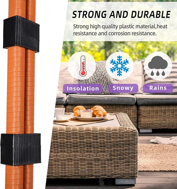SUQ I OME Pack of 10 Outdoor Patio Garden Wicker Rattan Furniture Aligment Sofa