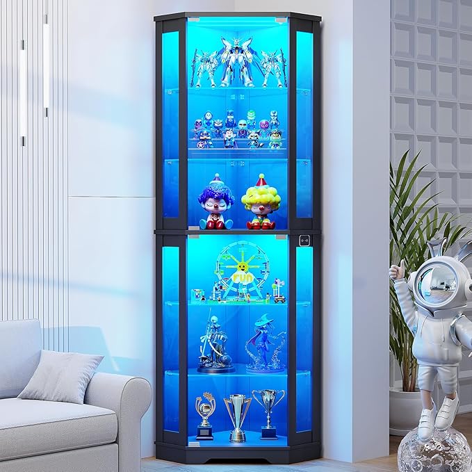BROTTAR 71" Corner Display Cabinet
