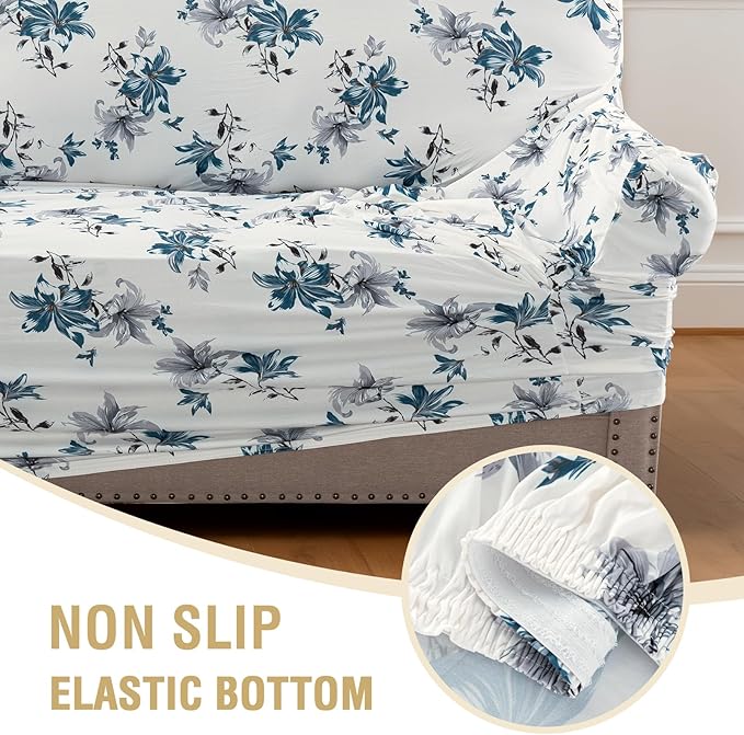 H.VERSAILTEX Floral Pattern Love Seat Covers