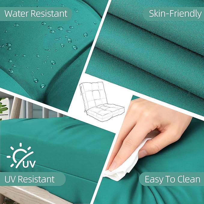 Outdoor Chair Cushion, High Back Soft Seat Pad