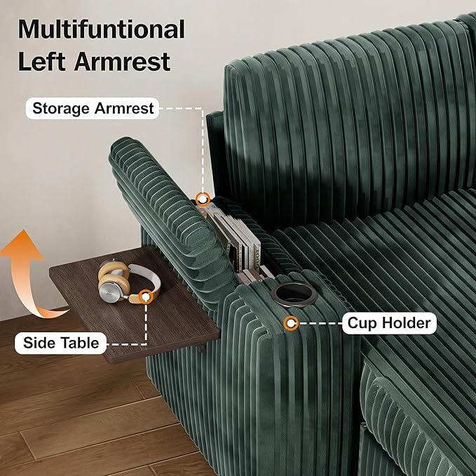 Vipbear 86" Modular Sectional Sleeper Sofa