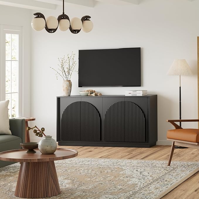 WIN2WIN 65" Fluted Sideboard Buffet Cabinet
